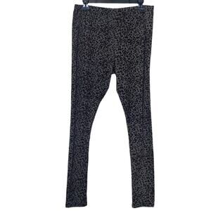 Studio brown black animal print leggings size L/XL